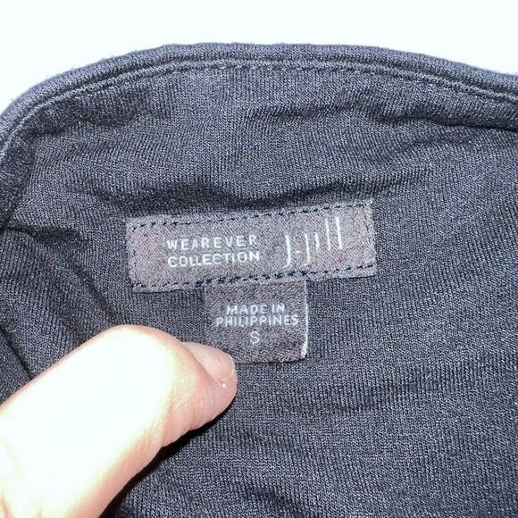J. Jill Wearever Collection Black Jersey Dress Short Sleeve Stretchy Small - Picture 2 of 3
